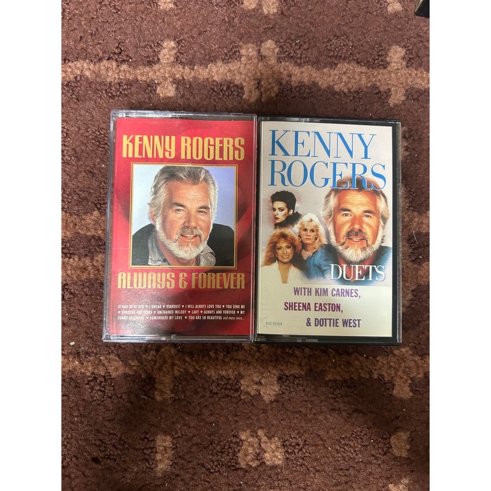 Kenny Rogers Cassette Tape Bundle Always & Forever‎ and Duets Kim Carnes Country